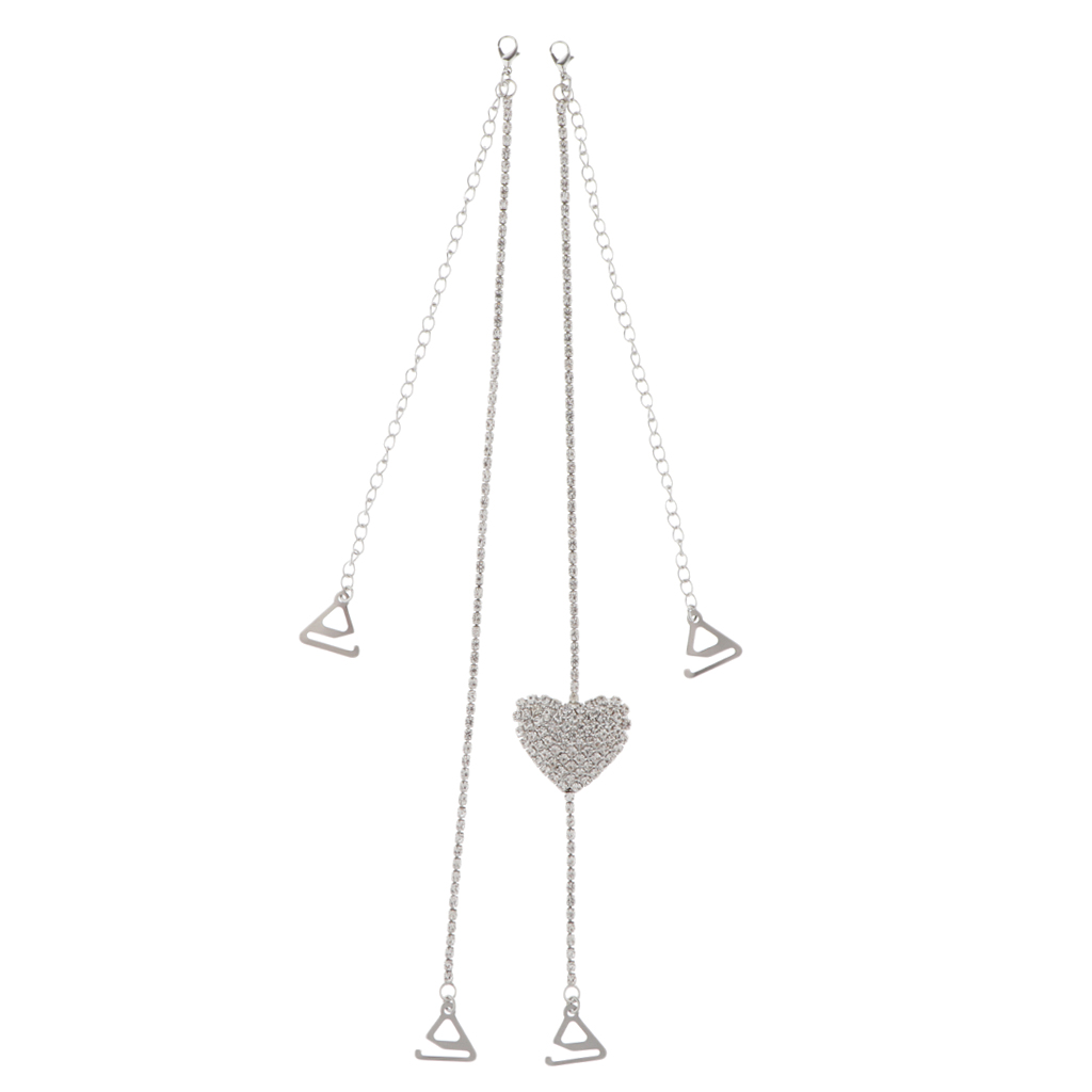 

Rhinestone Bra Strap Dual-chain Adjustable Lingerie Shoulder Strap