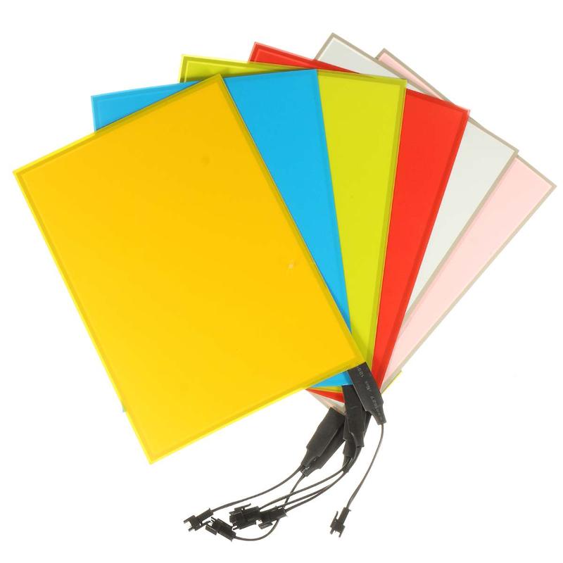 

210*148cm A5 EL Panel Light Electroluminescent Paper Neon Sheet Inverter Actuator 12V For Home Vehicle Shop Store Bar Party Toys