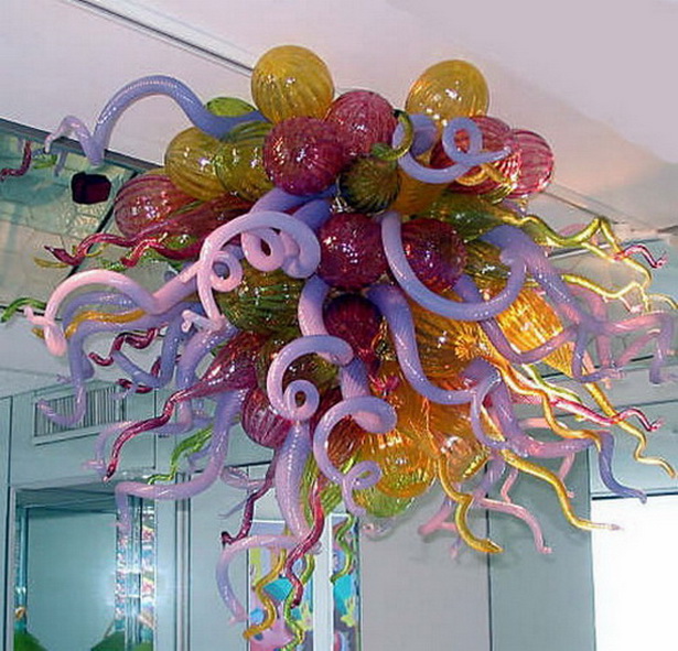 

100% Mouth Blown CE UL Murano Glass Chandelier New Dale Chihuly Art Fantastic Lighting Fixture for Kitchen Decor
