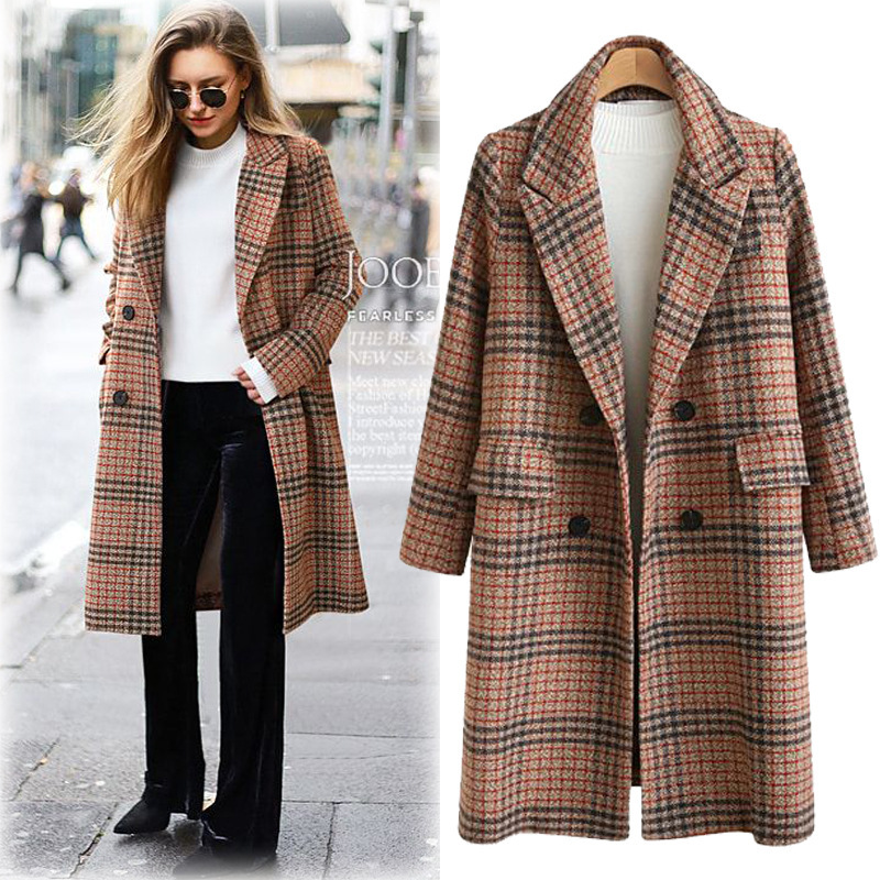 

Winter Suit Blazer Women 2019 Formal Wool Blends Jacket Coat Work Office Lady Plus Size Long Sleeve Blazer Ukraine 4XL, Gray