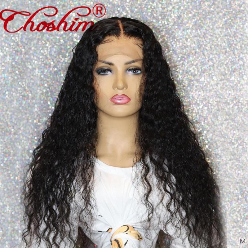 

180 High Density Curly Remy Lace Front Wigs For Black Women 13x6 Lace Front Human Hair Wigs Pre Plucked Choshim, Natural color