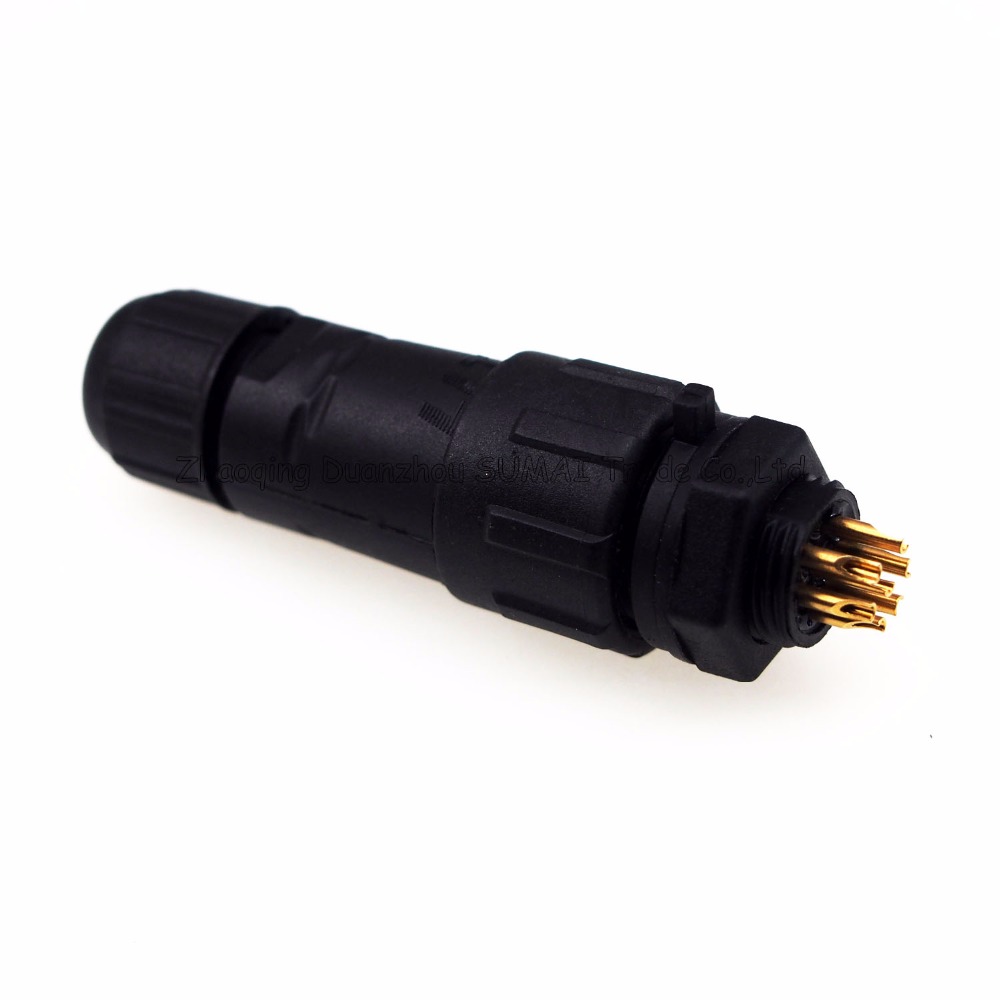 

14mm 7 Pin M14 Waterproof connector,7pin contacts panel type IP68,aviation plug,Waterproof adapter,circular connector
