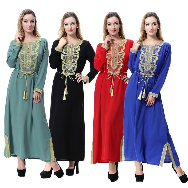 

2020 Summer Arab Abayas For Women Middle East Dubai Saudi Arabia Southeast Asia Lady Robe Long Skirt Casual Muslim Dress