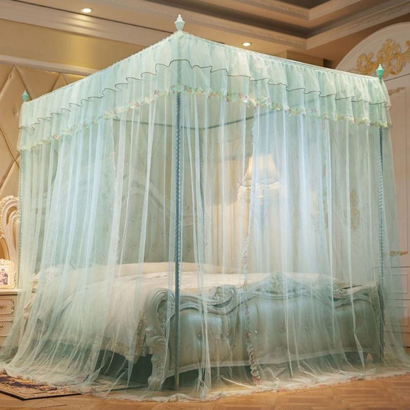 

Mosquito Net Three Open Door Princess Wind Floor Bracket Encryption Thickened 1.5 Court 1.8M1.2 M Bed Double Home
