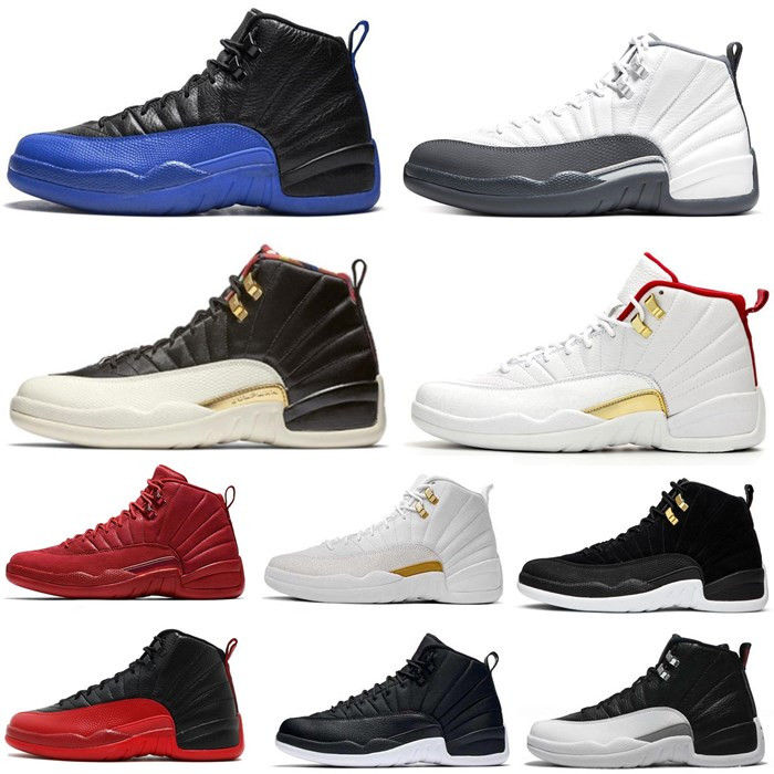 

12s Mens Basketball Shoes CNY Playoff Reverse Taxi Dark Grey 12 FIBA OVO Bred Gym Red Men Women French Blue Sports Shoe Sneaker, Bubble wrap