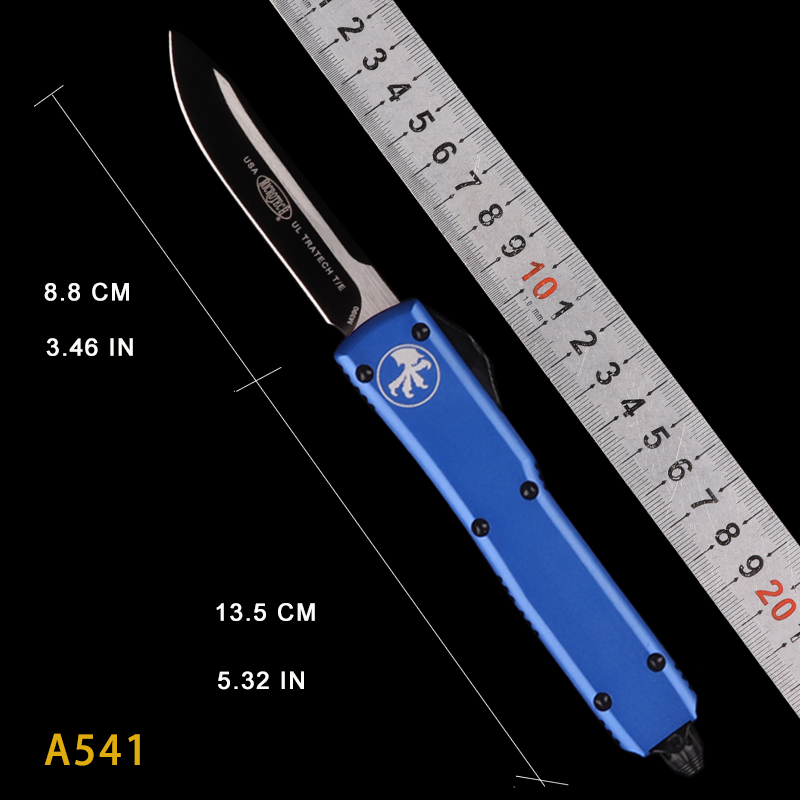 

BLUE HANDLE MT Automatic Knife MICOR KNIVES TECH DOUBLE action tactical KNIFE folding knives pocket UTX- 85 knife
