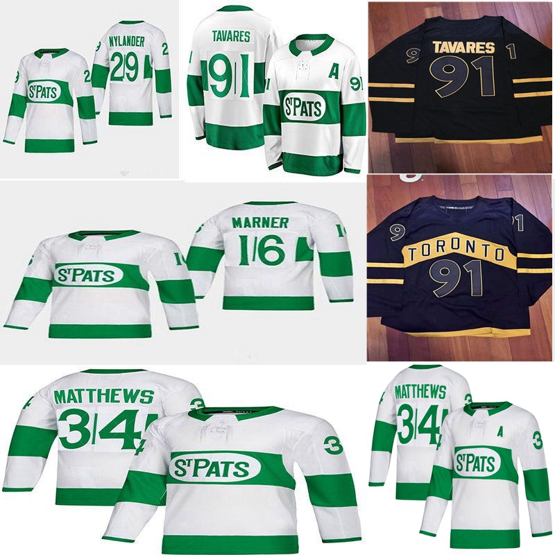2019 Toronto St. Pats Toronto Maple Leafs Jersey 91 John Tavares 34 Auston Matthews 29 William Nylander 31 Frederik Andersen Hockey Jerseys