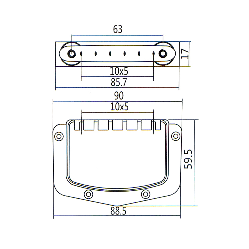 

Instrument Guitar Tailpiece Bridge Adjustable with Silver Cover Replacement