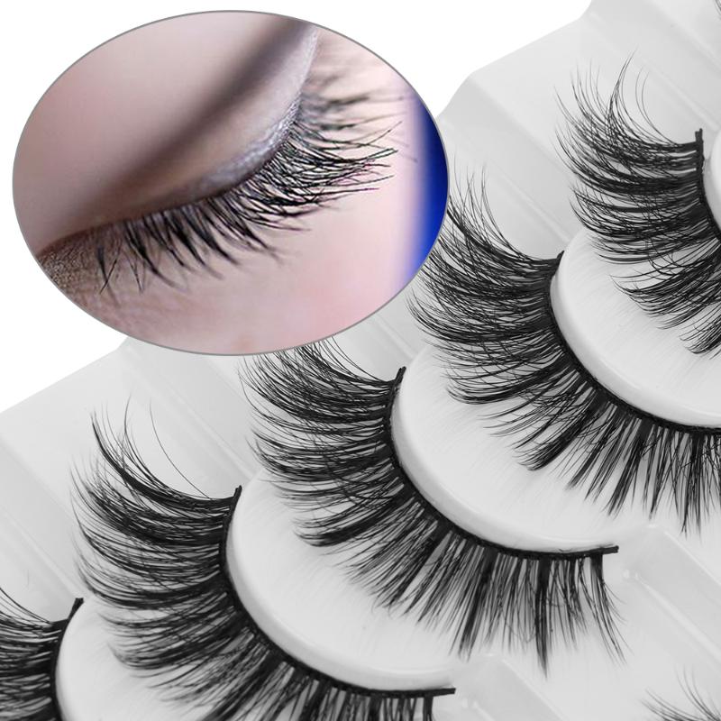 

8 Pairs 3D Mink Hair False Eyelashes Full Volume Thick Wispies Fluffy Messy Eyelashes Handmade Long Natural Lash Extension