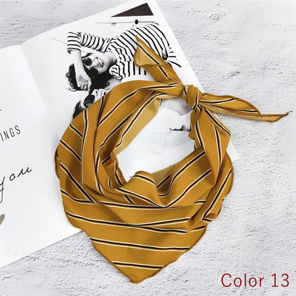 Soft Polyester Silk Womens Head Scarfs Fashion Print Art Christmas Gift Ball Neck Square Scarf Girls Hair Scarf Head Scarfs For Women Multiple Ways Of Wearing Daily Decor