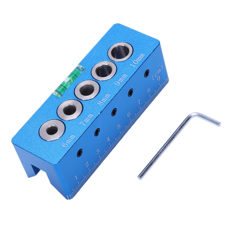 

Durable Drill Bit With Aluminum Alloy Locator Positioning Drilling Guide Handheld Puncher Diy Tool Pocket Hole Fixture Bubble Le