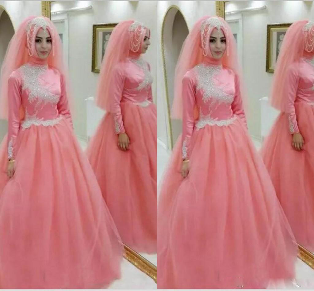 

2020 New Arrival A Line Evening Dresses Zipper Long Sleeve Lace Applique Sequins Formal Dresses Floor Length High Neck Party Gown, Multi