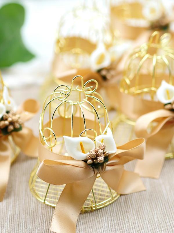 

30pcs Wedding gift box Creative metal birdcage candy box chocolate favor packaging boxes baby shower gift bag Party Supplies