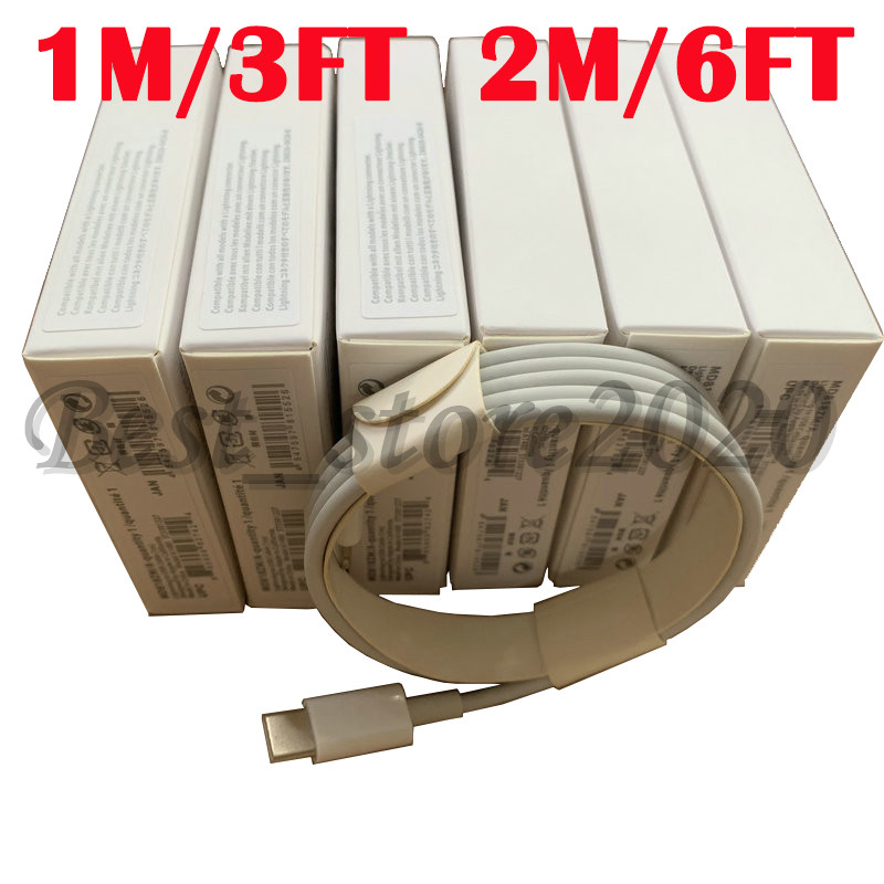 

100pcs/lot 6 generations Original OEM quality 1m/3ft 2M/6ft USB Data Sync Charge Cable With New Package, For 7 8 x cable