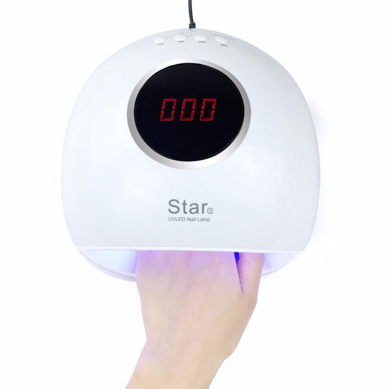 

72W UV LED Nail Lamp For Manicure machine Nail Dryer For All Gels Polish With Infrared Sensor 10/30/60/99s Timer LCD Display, White
