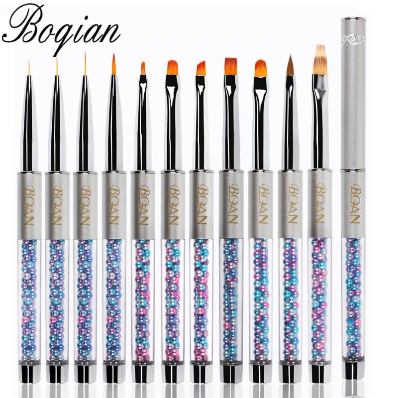 

BQAN 11 Style Nail Brush UV Gel Liner Painting Pen Acrylic Drawing Brush for Nails Gradient Rhinestone Handle Nail Art Tool