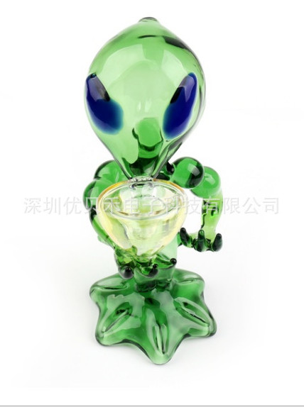 

Newest UFO Alien glass bong with Domeless Glass nail Faberge Water pipe Glass Bongs Water Pipes Recycler Filter Percolators Smoking