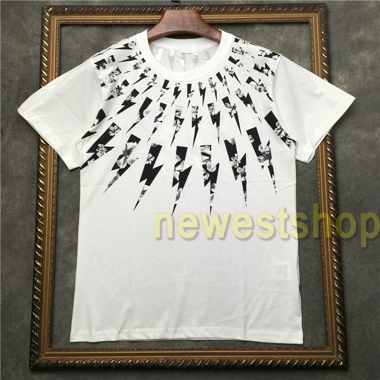 

Summer Men flower geometry print tshirts womens Designer T shirts good quality T Shirt Luxury clothes cotton casual tops tee, Black