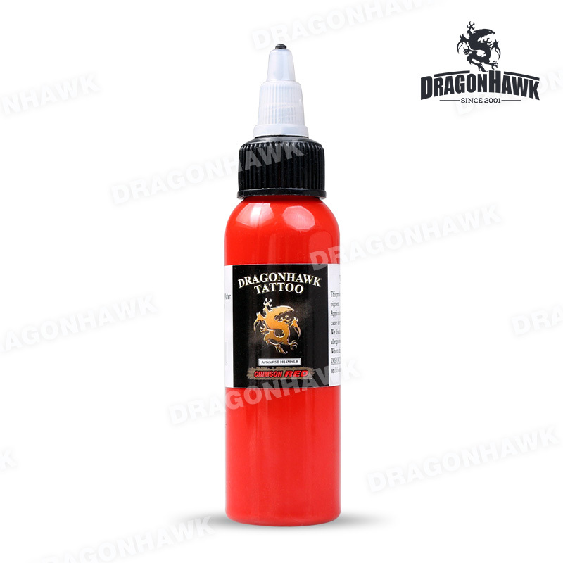 

Dragonhawk Tattoo Ink 1-PACK Red & Black Color Set 2oz Bottles Color Ink Pigment