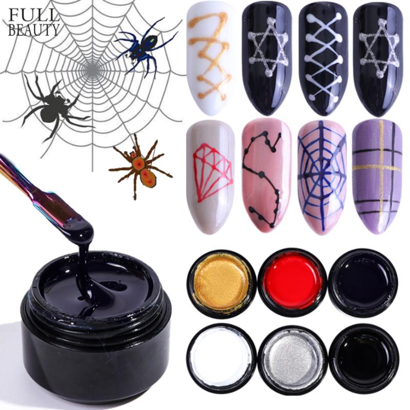 

5ml Spider Nail Gel Painting Creative Nail Art UV Gel Polish Wire Drawing Lacquer Soak Off UV Varnish CH998-1, 01