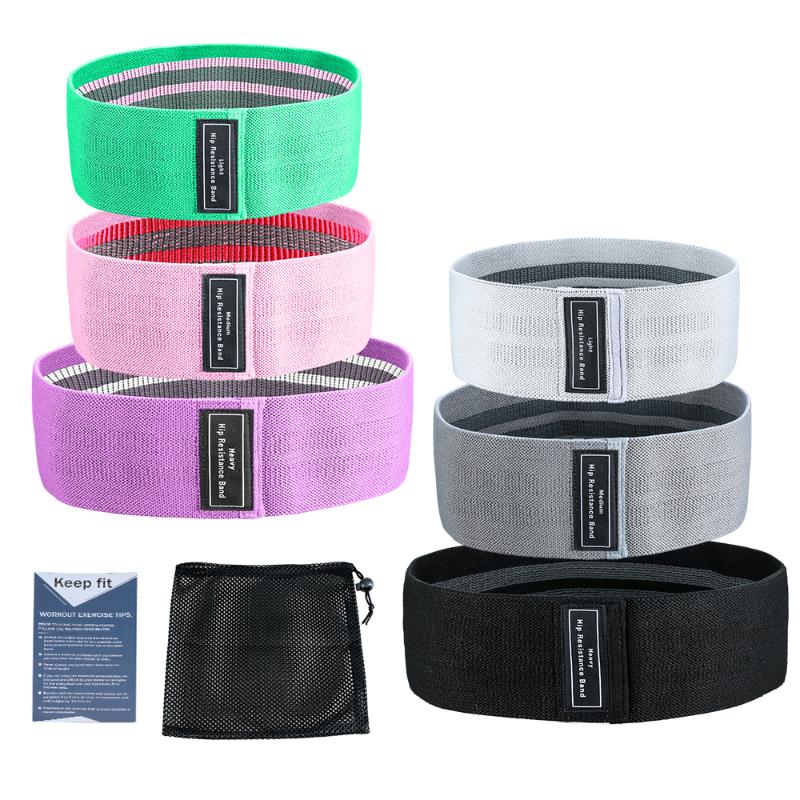 

3-Piece Resistance Bands for Legs and BuSports Fitness Bands Resistance Workout Booty Stretch Exercise Loops Band