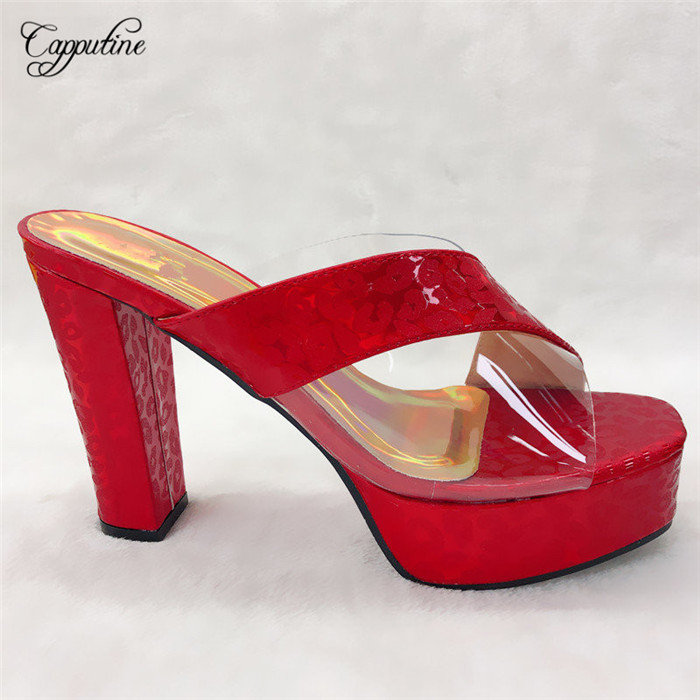 

Beauitufl Red High Heel Pumps Nice Slip-On Shoes For Wedding/Party CFS14, As pic