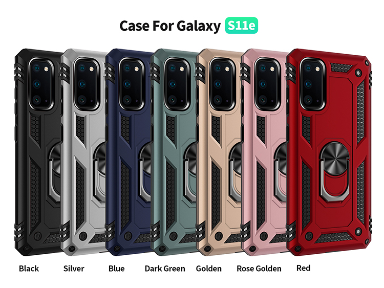 

For Samsung S21 Note 20 20 Ultra S20 SMetal Ring Stand Case Kickstand Cover Galaxy Note 10 S10 PLUS S9 A10E A20 A51 A71 5G, 30pcs per color