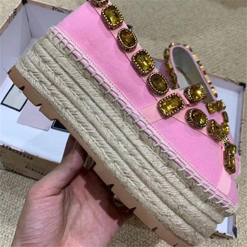 

Hot Sale- women shoes Espadrilles luxury gdalslipper luxe triple gem ribbon, Black