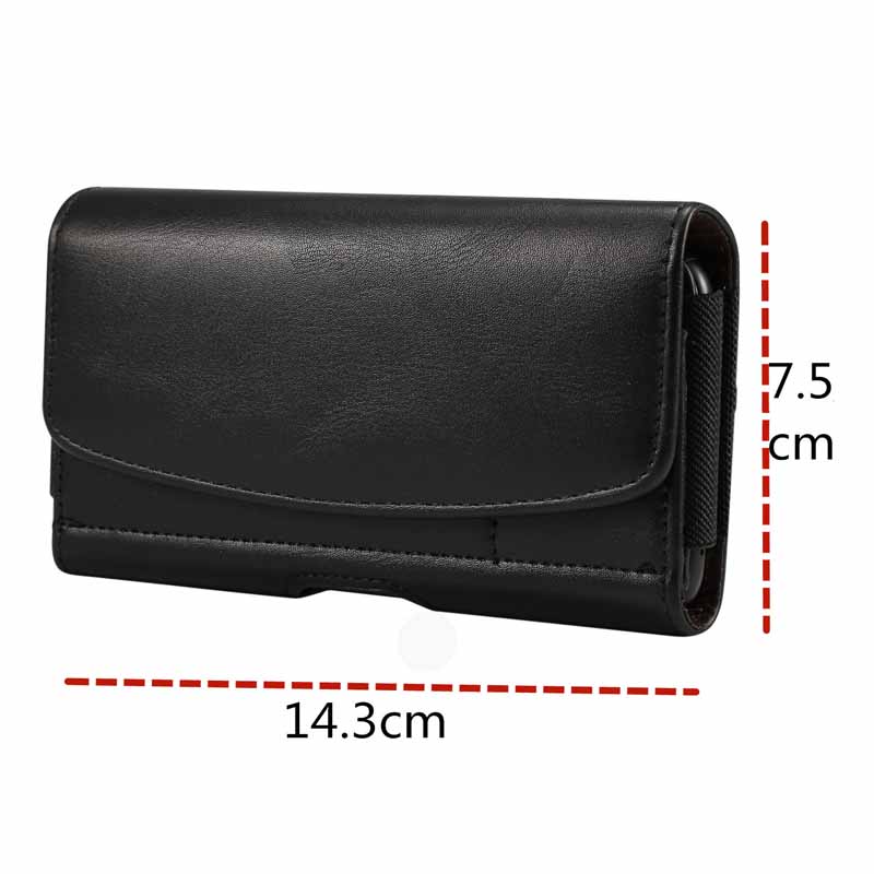 

Universal 6.5inch PU phone cases Belt Clip Cover Dual Pouch bag Holster Flip Synthetic Leather Purse Case for iPhone Samsung Galaxy Huawei LG3 LG4, Black