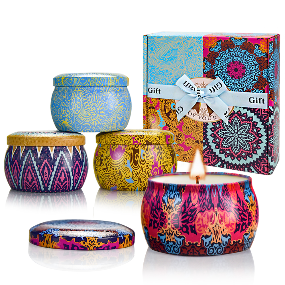 

Christmas Aromatherapy Candle Set Romantic Wax Scented Candle Aromatherapy Smokeless New Year Valentine's Day Candle Gifts