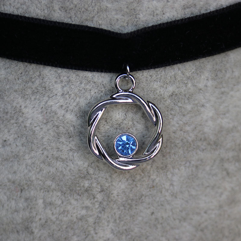 

Chains Everfast 1pc Round Water Wave Moon Charms Necklaces Black Princess Velvet Choker Women Girls Making Jewelry Accessories