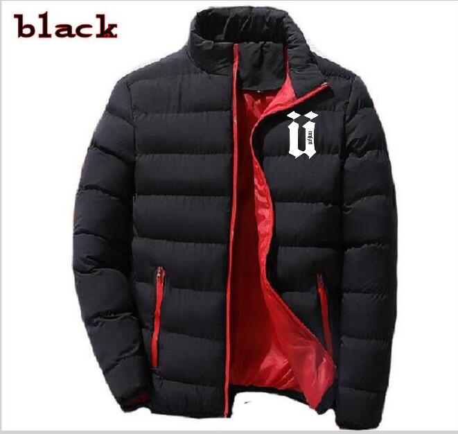 

Fashion uppercase U jacket Uppercase U unkut coat tops thick loose menswear, Black