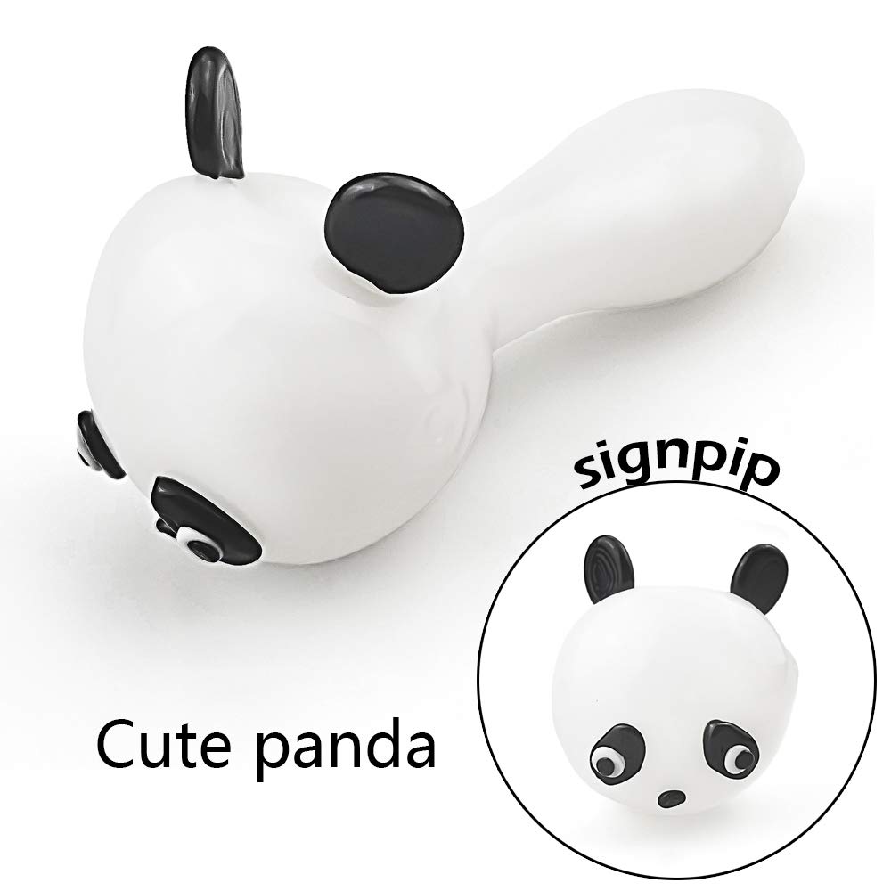 

Panda Pipe 4 inch Hand Smoking Pipe White Color