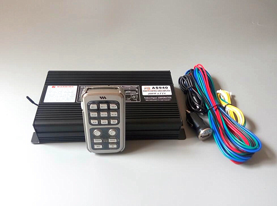 AS940 400W wireless car police siren alarm warning amplifiers with Remote controller,microphone function(without speaker)-image-238627495