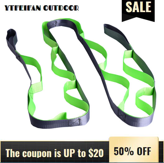 

12-hole Segment With Yoga Stretch Belt Nylon Extension Yoga Belt Posture Pull Up The Word Malayan Splitting Chrysanthemum Rope, Red