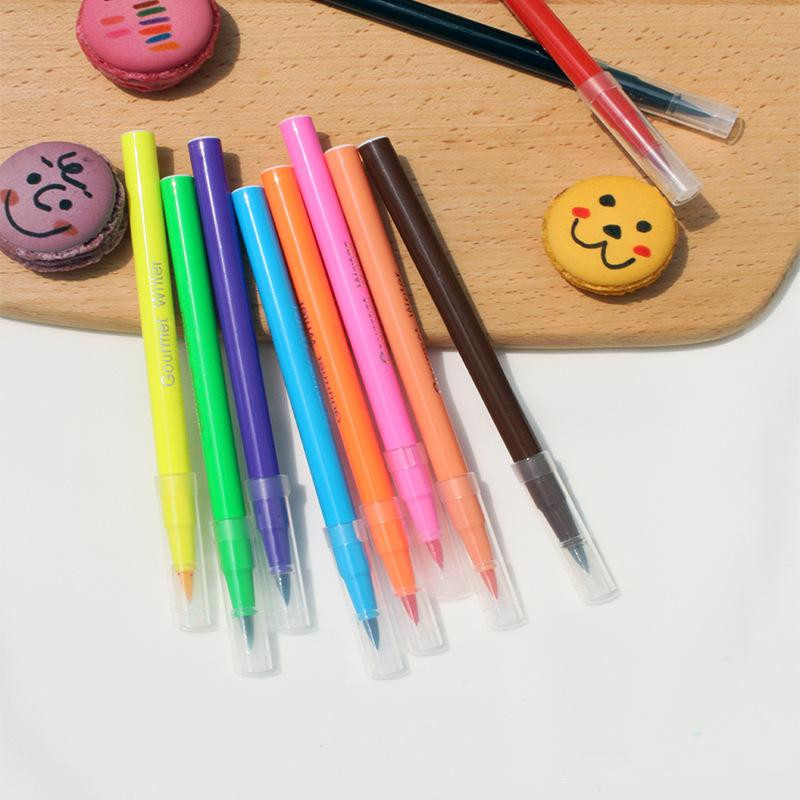 

Edible Pigment Pen 5ml DIY Food Coloring Pens Biscuit Fondant Cake Writing Painting Brush Cake Decorating Tool EEA335