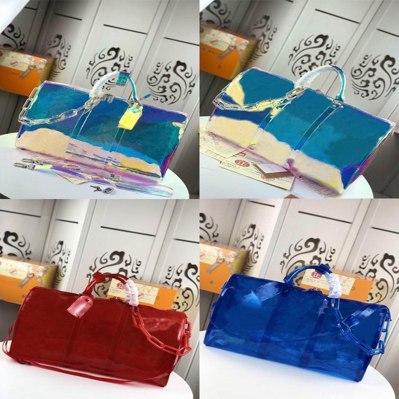 

2020 Top Quality Designer Brand Mono gram Luxury Mens Fashion Keepall Luggages Women Bags Crossbody Luggage Men Handbags Woman Tote Hab9ca#, Clear