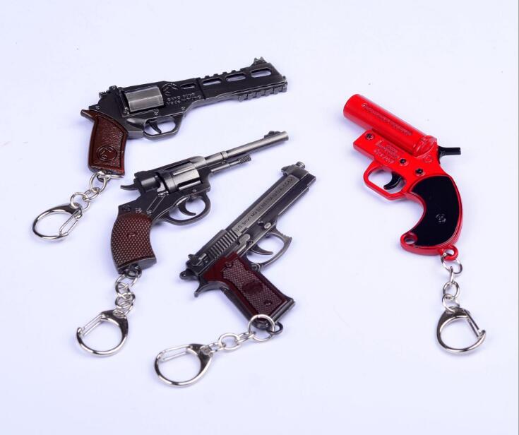 

Anime series peripheral P92 sand eagle pistol revolver survival weapon model key chain Toy wholesale Weapon Eat Chicken Game