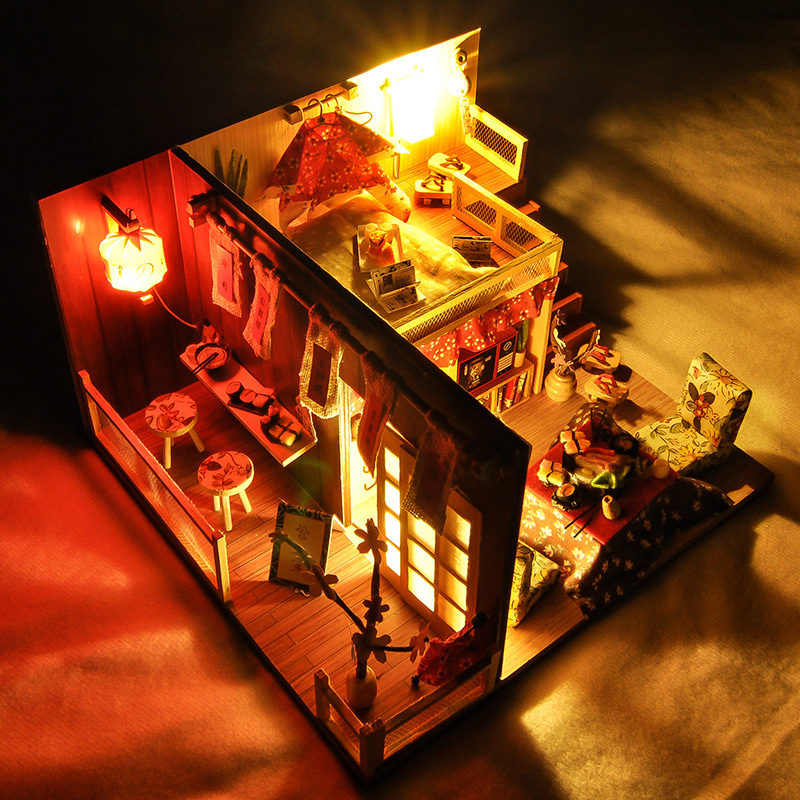 

DIY Model Building Toys, Manual Wooden Building Blocks, Japanese Cherry Blossom Style, for Party Kid' Birthday Gifts, Collecting, Decoration