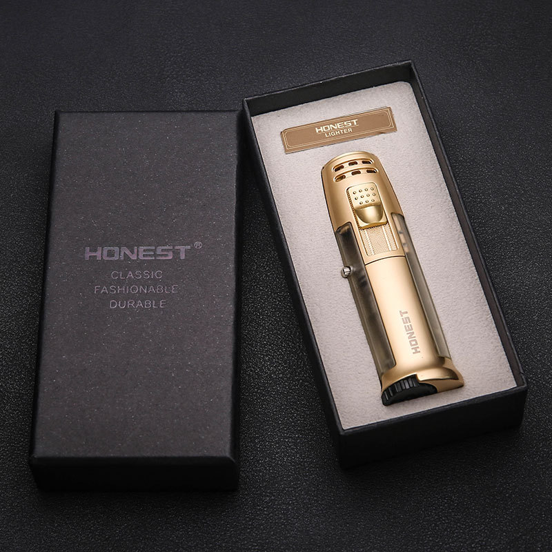 

Mini Pocket Cigar Lighter with Gas Window Jet Pen Torch Refillable Windproof Flame Lighters for Welding Soldering Outdoor mice