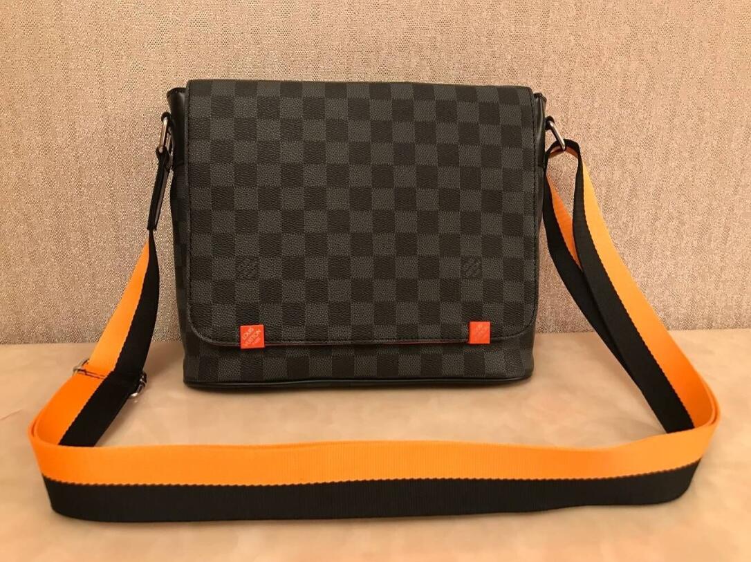 

2022 men's messenger bag sacoche M41213 Luxury Classic bag leather women's handbag Designer luxur shoulder bags, Black no box