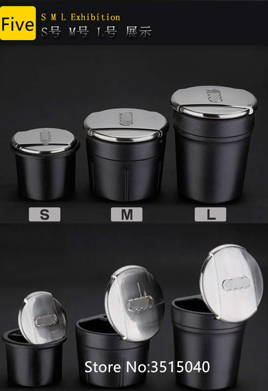 

High Quality Car Ash Tray Ashtray Storage Cup for Audi A8 L A1 A3 A4 A4L A5 A6 A6L A7 Q3 Q5 Q7 TT or A8 Car styling Accessories