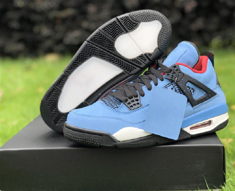 

Top Quality 4 Jack Houston Oilers Man Designer Basketball Shoes Newest IV Collaboration University Blue Black Fashion Sneakers Ship With Box