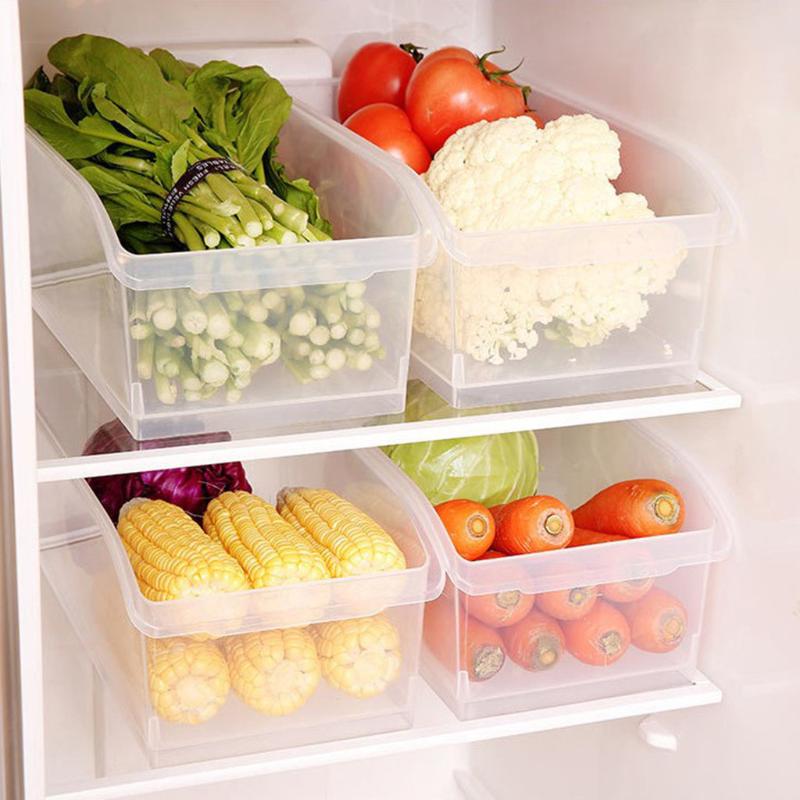 

Kitchen Refrigerator Storage Box Transparent Storage Box Grains Beans Contain Sealed Home Organizer H5