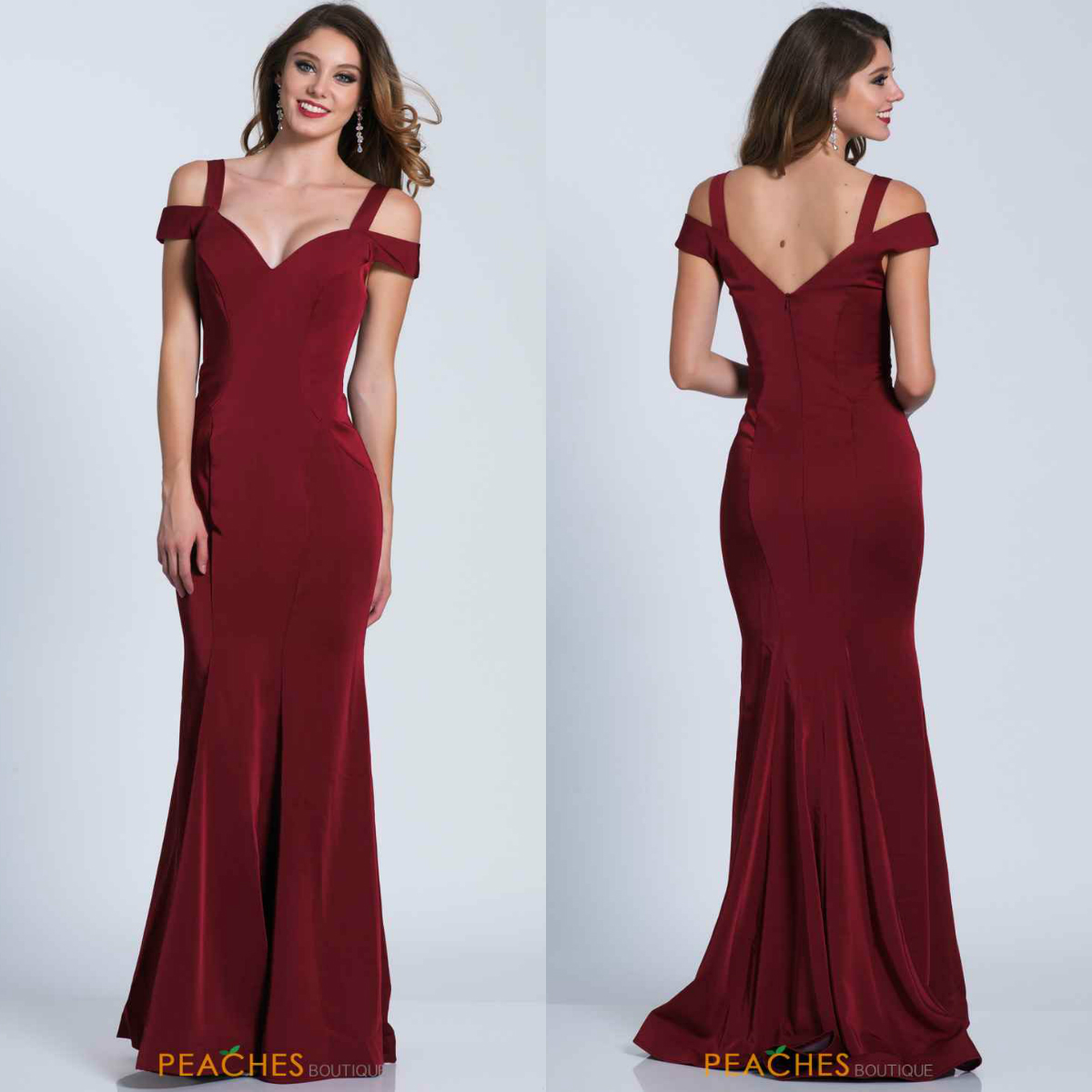 Burgundy Mermaid Evening Dresses Off The Shoulder Floor Length Satin Red Carpet Gowns Prom Formal Party Dresses Plus Size Robes De Soirée