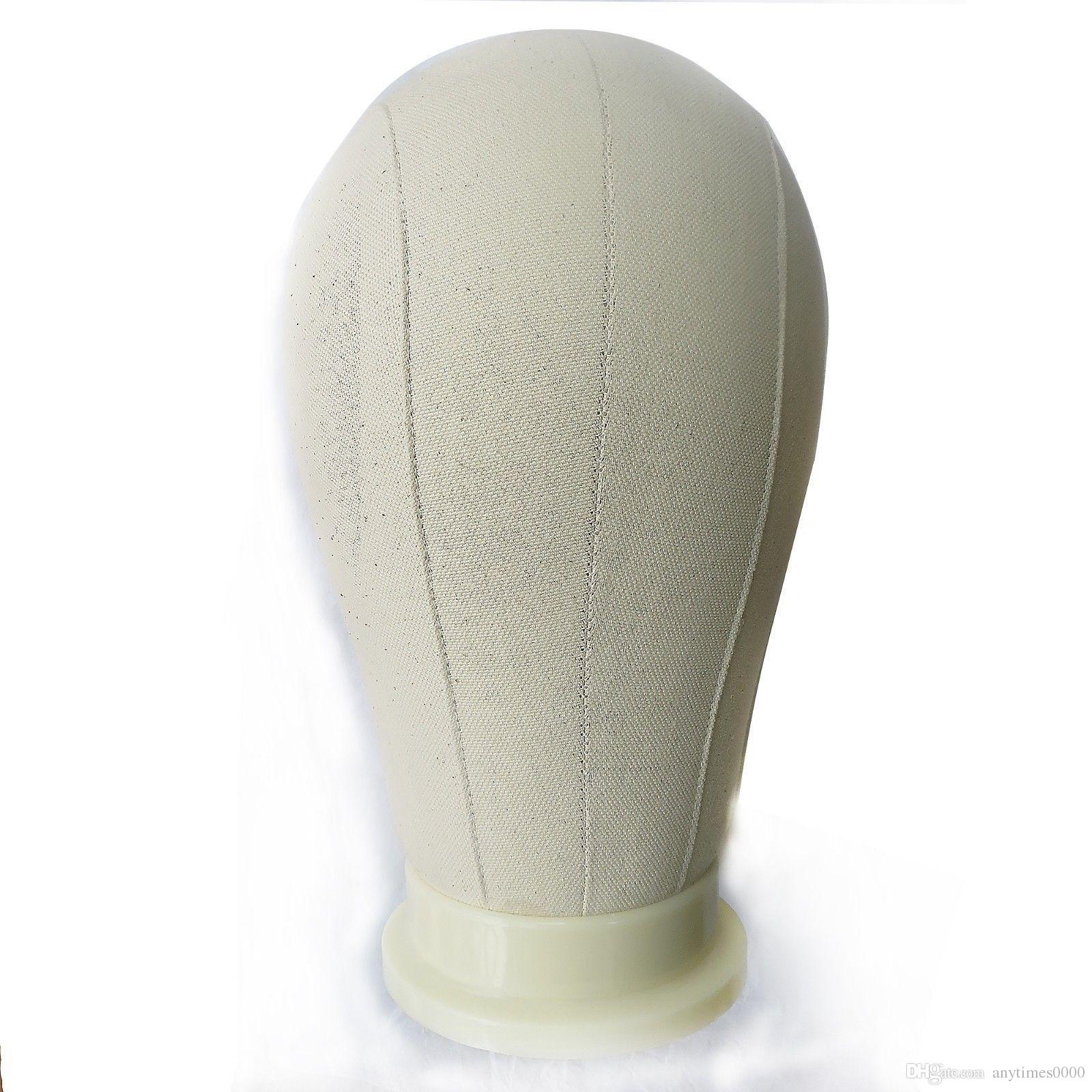 

21"/22"/23"/24"/25" Canvas Block Head Wig Stand Mannequin Head For Hair Extension Wig Making Styling Display For Sa, White