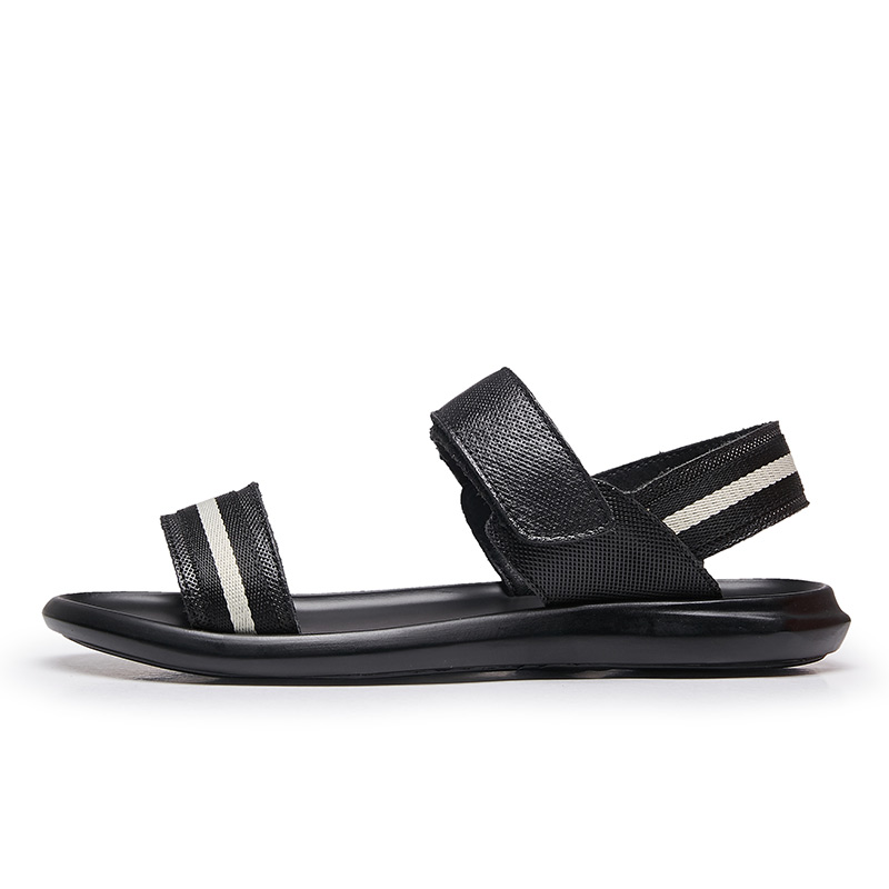 

Hot Sale-Cow Genuine Men Clogs Shoes Mens Sandles Summer Slippers Garden Shoes Men New Nice Sandalias Hombre, Black