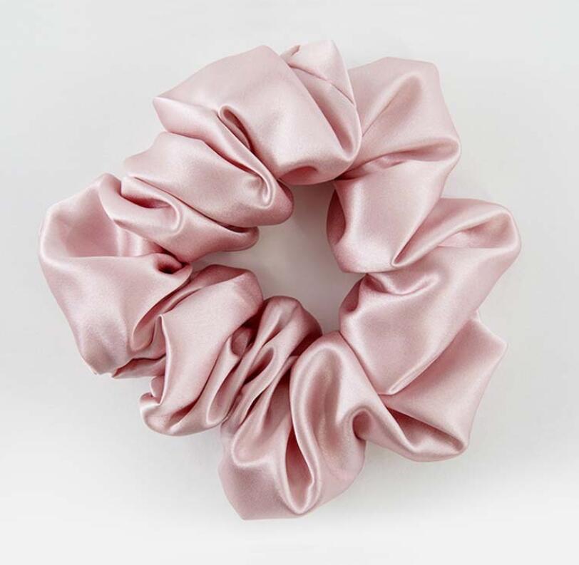 

Ladies 100% Silk Solid Color Hair Circle Simple Slippery Hair Accessories Casual Fashion Headband Elegant Hair Circle