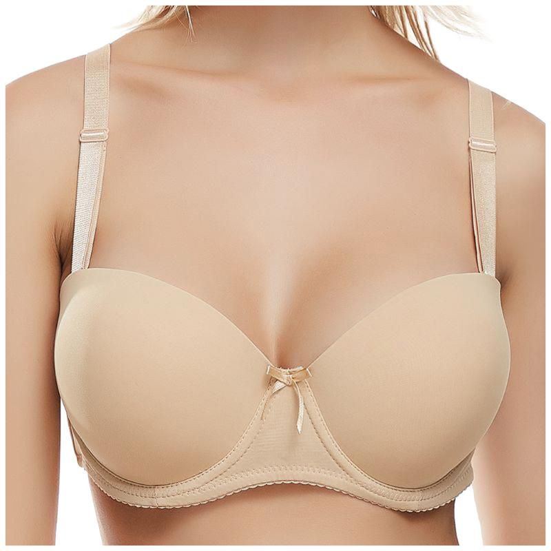 

Sexy Women Lingerie Backless Bras Underwear Deep U Low Cut Push Up Bra Intimates Female Breathable Bralette #F, Black