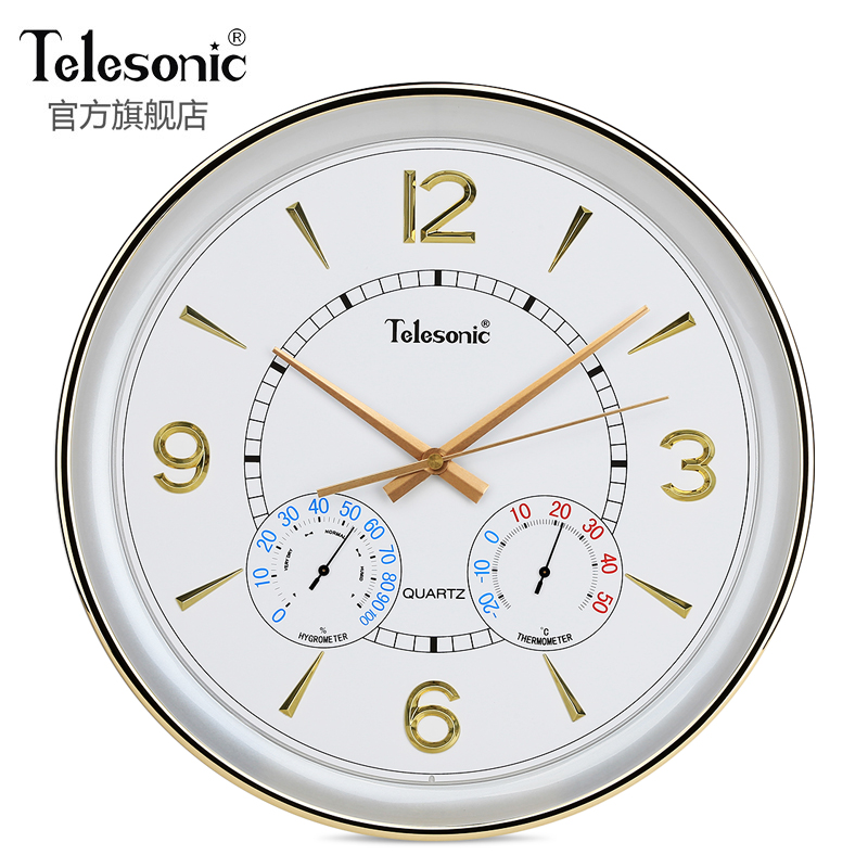 

Creative Large Wall Clock Modern Clock Mechanism Temperature Hygrometer Living Room Wall Watches Home Decor Saat Gift Idea FZ318